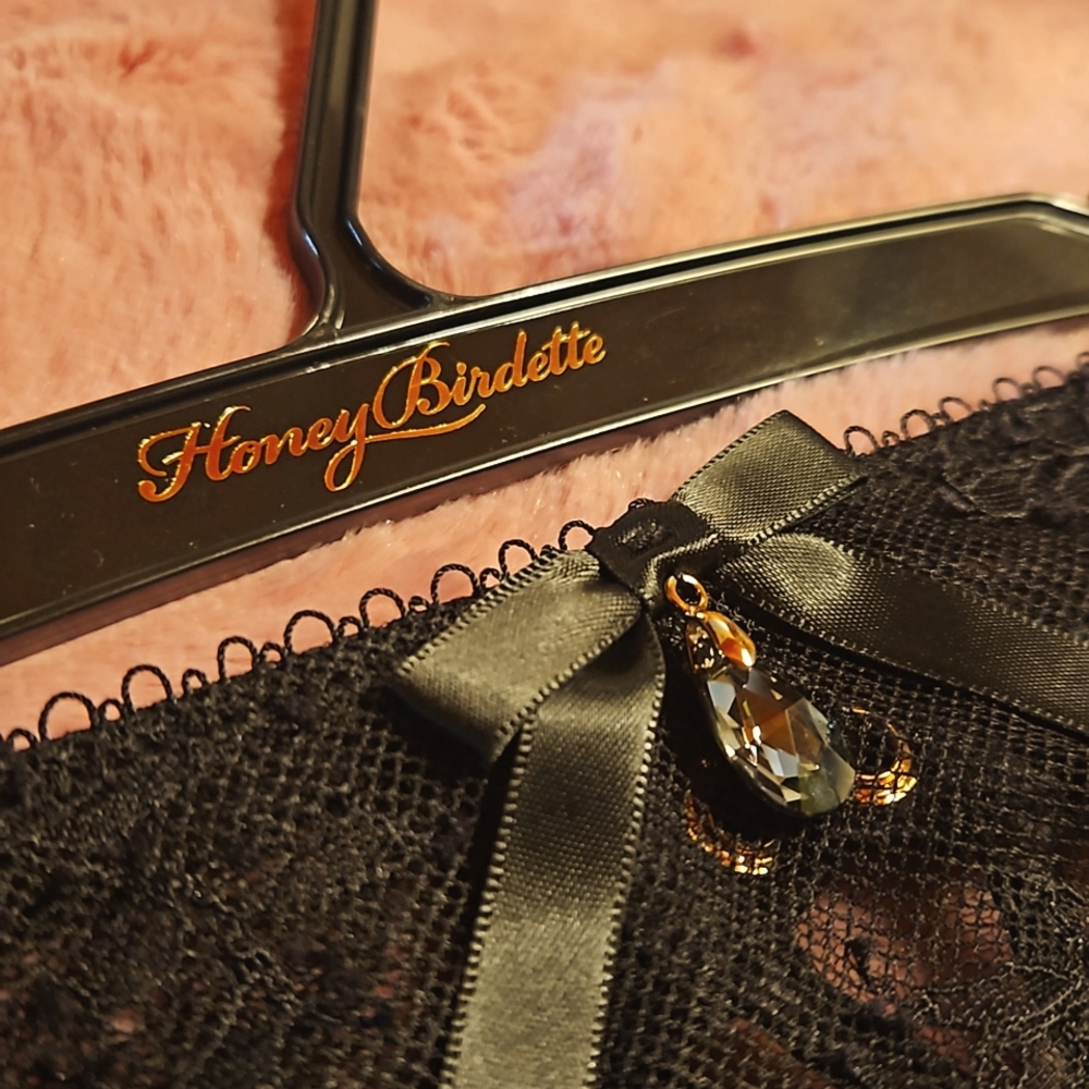 Honey Birdette, Black, Thong, XL 111060,
